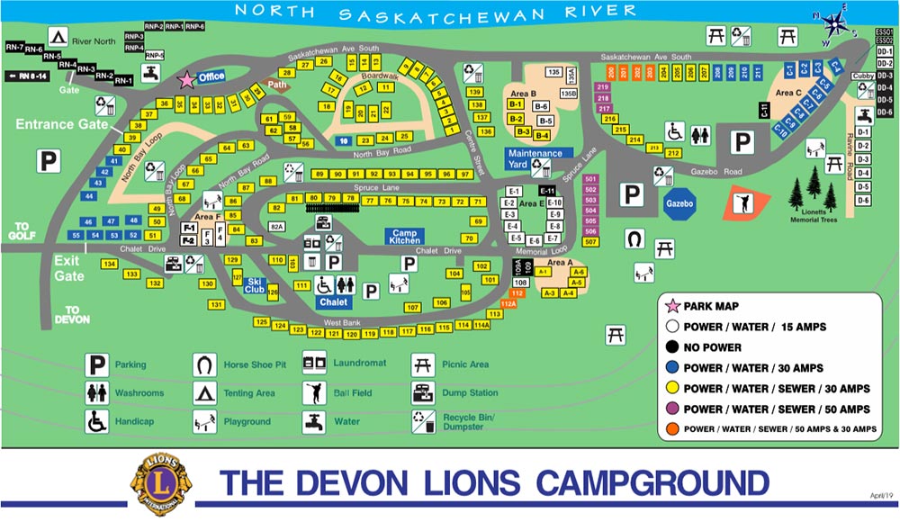 Devon Lions Campground > Camping Rates